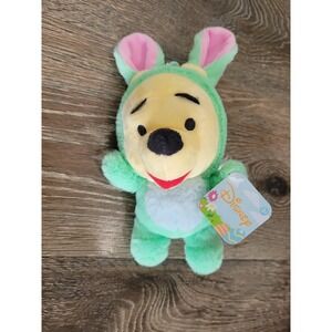 Disney Winnie the Pooh Easter Bunny Plush Keychain Mint Green Rabbit Bag Clip #5